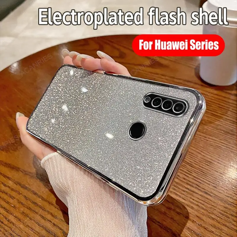 Luxury Plating Glitter Gradient Silicone Back Cover