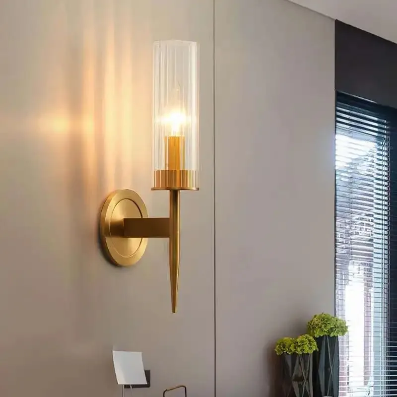 

Скандинавская Роскошная простая художественная стеклянная Золотая настенная лампа, креативная Хрустальная Металлическая лампа, затеняющее освещение для внутреннего интерьера дома