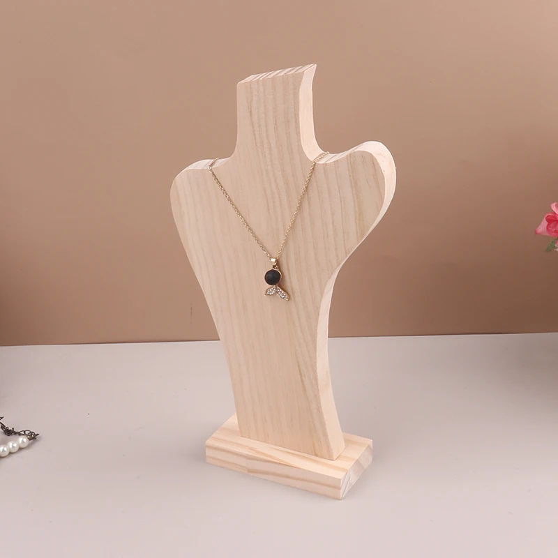 Solid Wood Necklace Rack Log Jewelry Rack Jewelry Display Props Multi-layer Necklace Display Rack Silver Jewelry Display