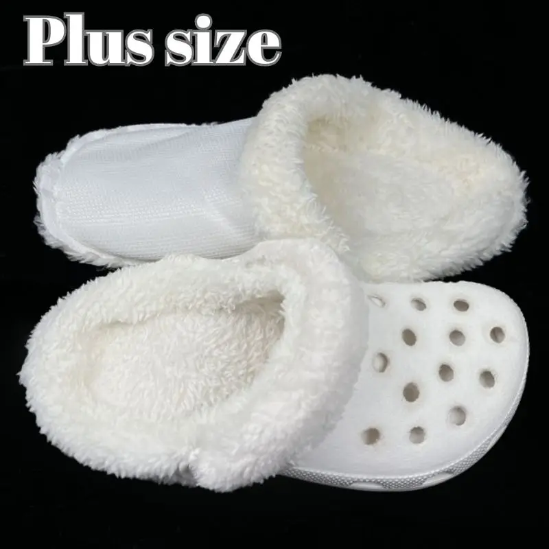 Winter Warm Shoe Cover Fur Lining Replacement Plush Shoe Pads Clogs Slippers Plush Liner Thicken Accessories