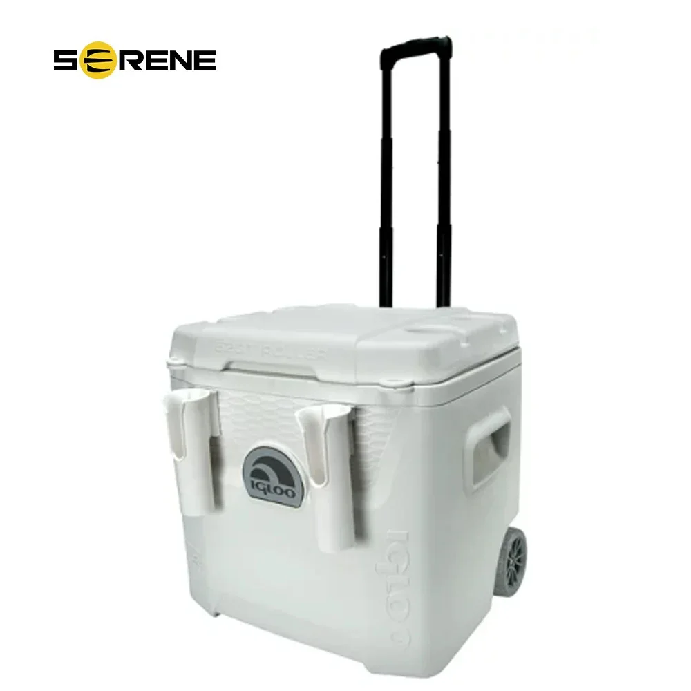 

Igloo 52 Qt 5-Day Marine Ice Chest Cooler with Wheels, White