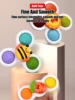 3Pcs Suction Cups Spinning Top Toy For Baby Game Infant Teether Relief Stress Educational Rotating Rattle Bath Toys For Children 5