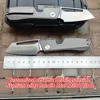 JUFULE Real M390 WinterSpudding Customized Ceramic Bearing Titanium Pocket EDC Tool Fishing Camping Hunting Pencil Folding Knife 3