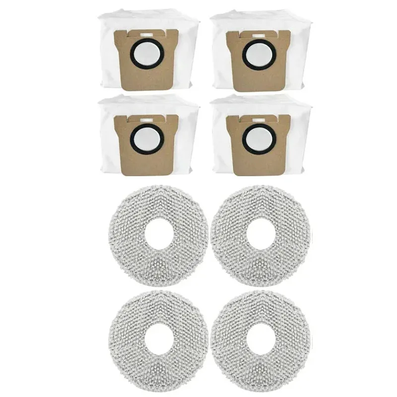 

4pc dust bags + 4pc Rags For Xiaomi Mijia Omni B101CN All-in-One Dreame L10s Ultra S10/ S10 Pro Vacuum Cleaner Parts Accessories