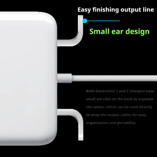 Magsafe-磁気充電アダプター,45w,1 l,macbook air,proシリーズ