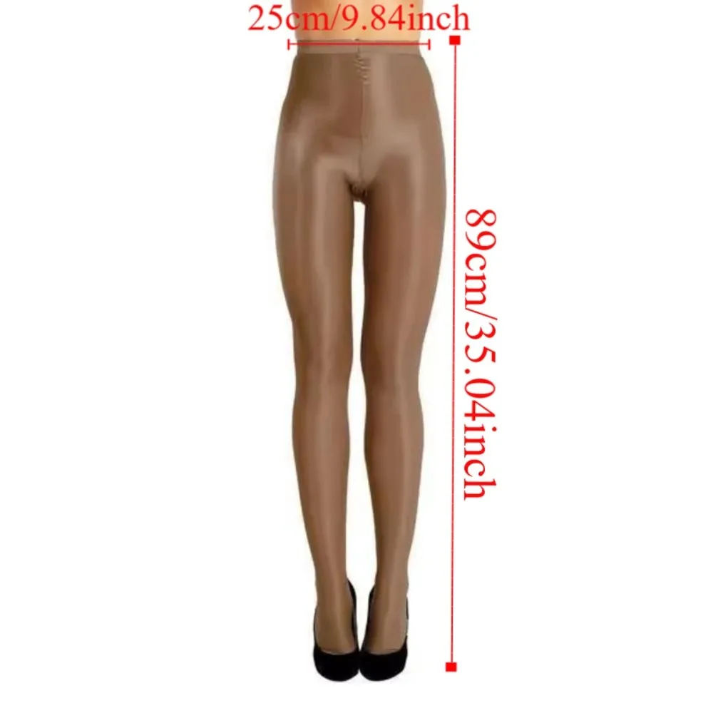 70D Shaping Tights Tummy Control Shiny Shiny Pantyhose Comfortable To Wear High Waisted Reflective Satin Stockings Dance Costume