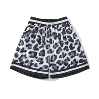 New Leopard Shorts Men's Basketball Shorts Quick Drying Sports Short Pants Summer Mesh Breathable Sweatpants High Street Shorts 1