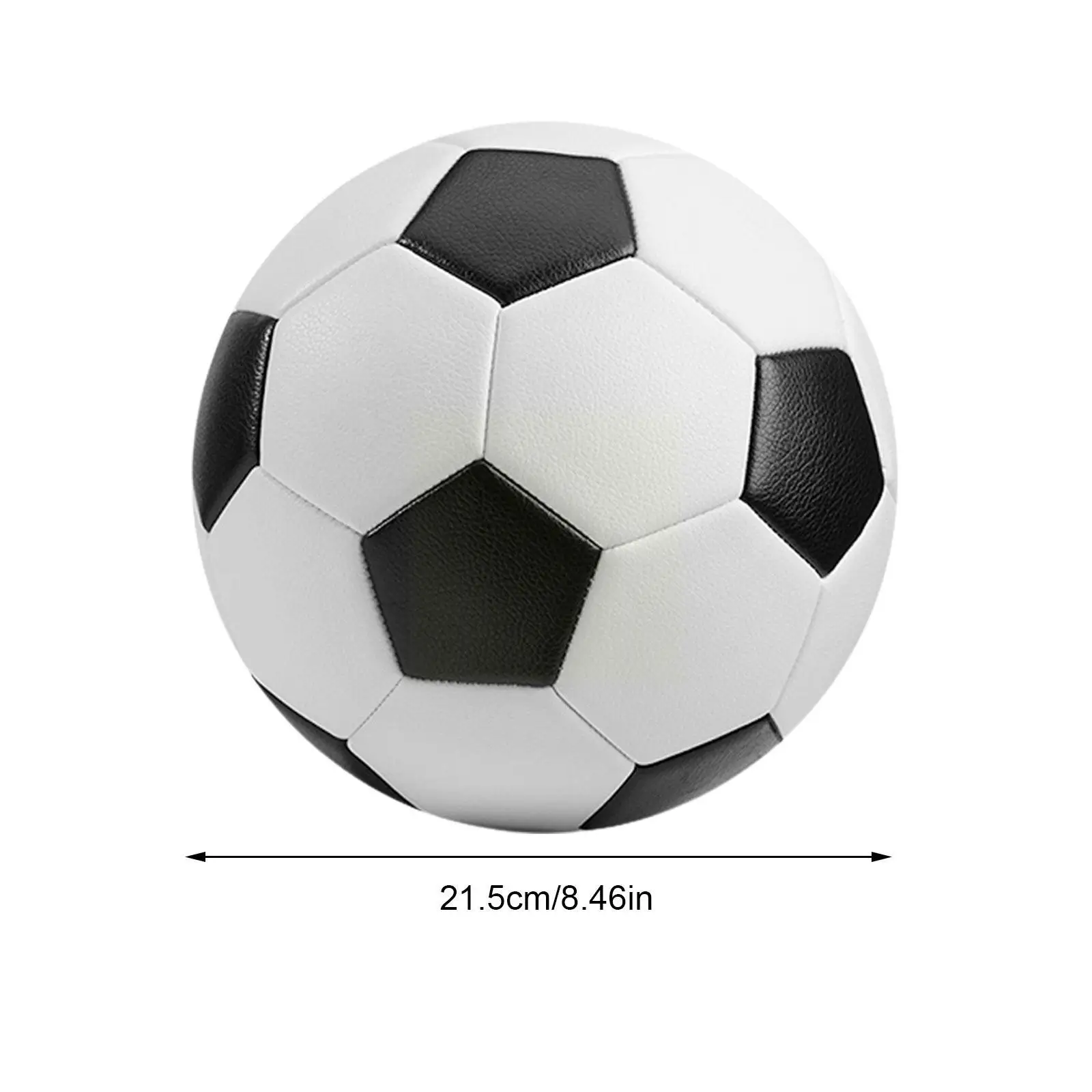 클래식 축구공 부드러운 합성 가죽 Pvc 블랙 화이트 축구공, 축구 크기 훈련 표준 엔터테인먼트