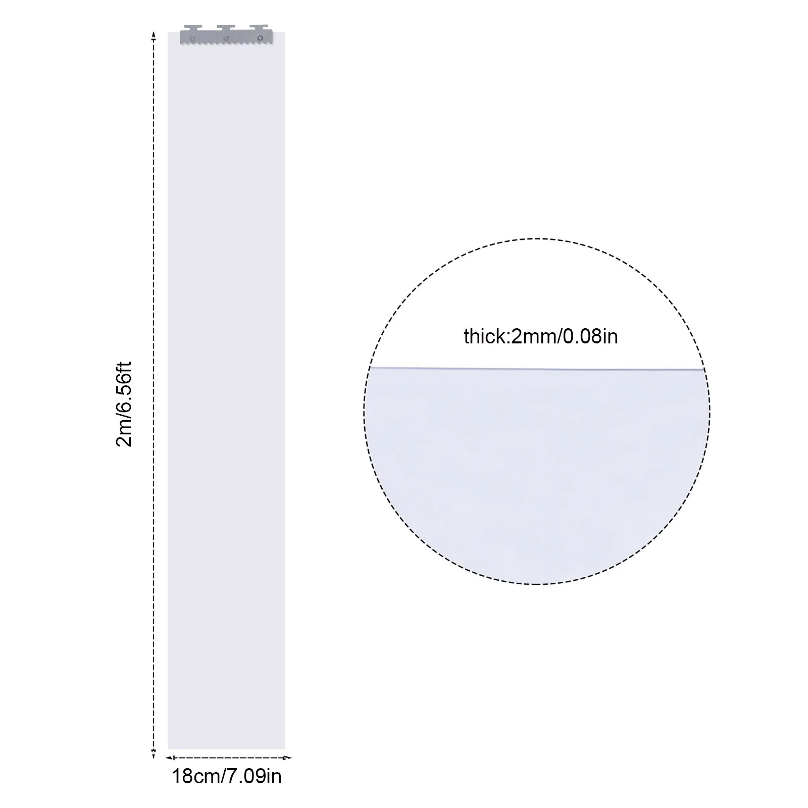 PVC-Streifenvorhang Transparenter Kunststoff-Türvorhang 7-teiliges Set für Lager Fabrik Supermarkt Wind Staub Mücken Barriere – Detail 9
