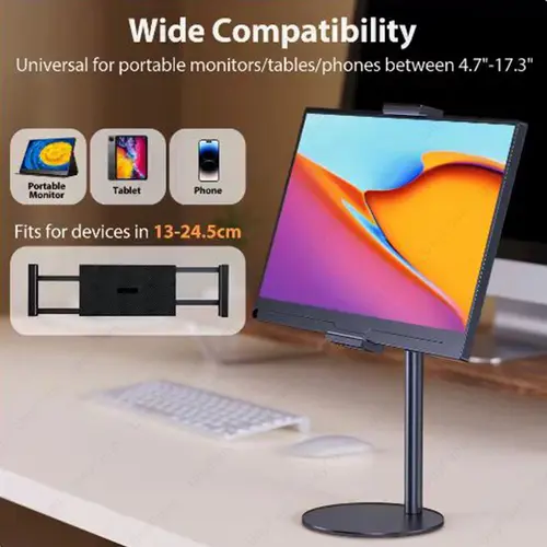 Cdisplay Portable Monitor Stand Adjustable Height Desktop Monitor Bracket for 4.7-17.3 inch Phone Tablet Monitor Support Holder - Image 2