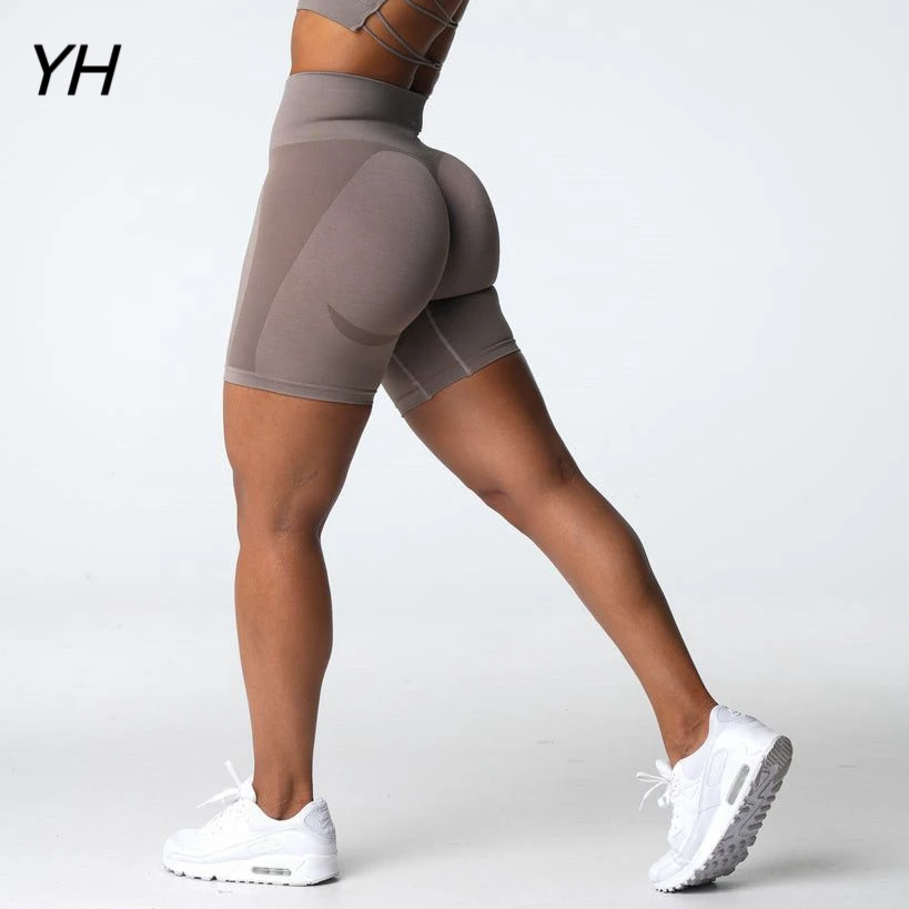 

Contour Seamless Sports Shorts Woman Scrunch Booty High Waist Elastic Gym Fitness Leggings Hip Lifting Peach Workout Biker Short