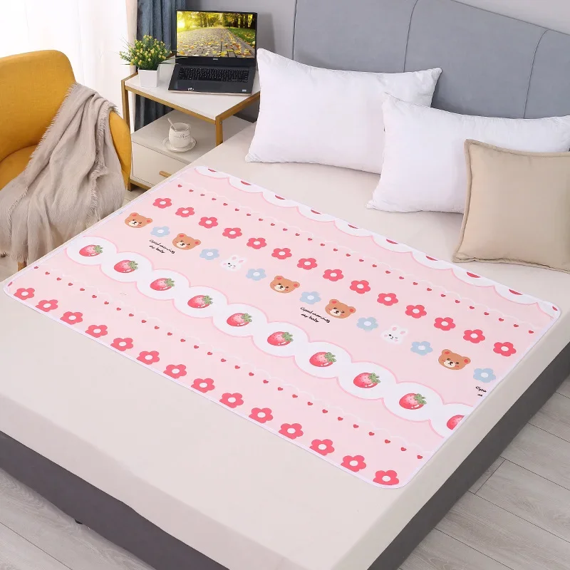 Baby Changing Mat 50*70Cm Waterproof Absorbent Diaper Changing Pad Crib Nappy Pad Portable Foldable Children'S Mat For Travel