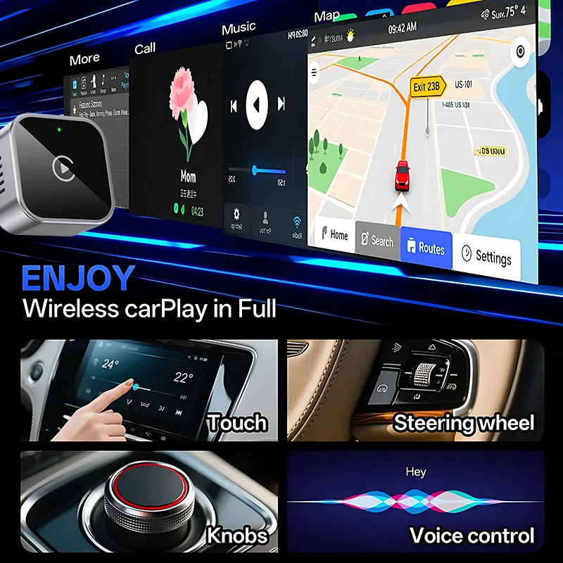 New Wireless CarPlay Android Auto Adapter USB Dongle Smart Mini Box Plug And Play Universal For VW Toyota Nissan Honda Ford Benz