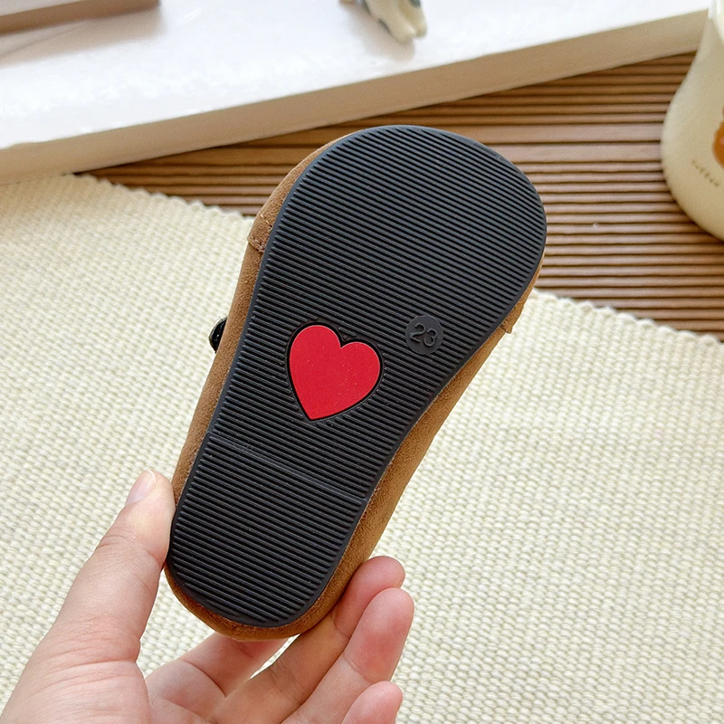 Leather Girls Mary Jane Flats Soft Sole Autumn Toddler Shoes