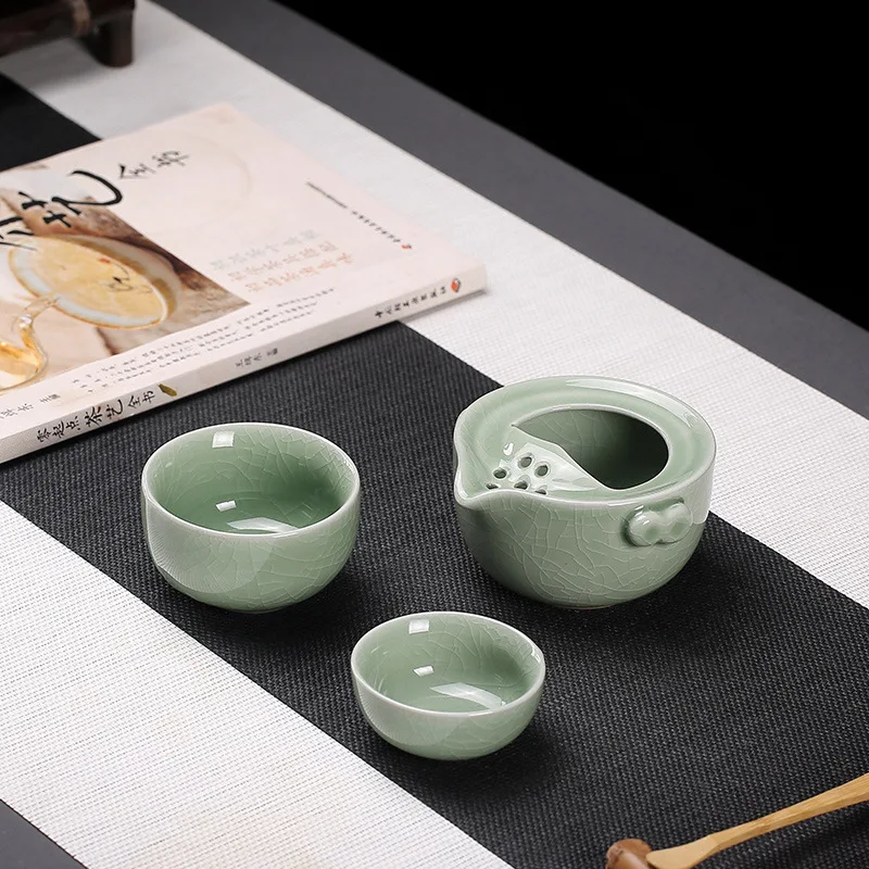 Multiple styles travel teaware high quality beautiful and elegant Gaiwan teapot and cups porcelain tea set 1 teapot 1 tea cup
