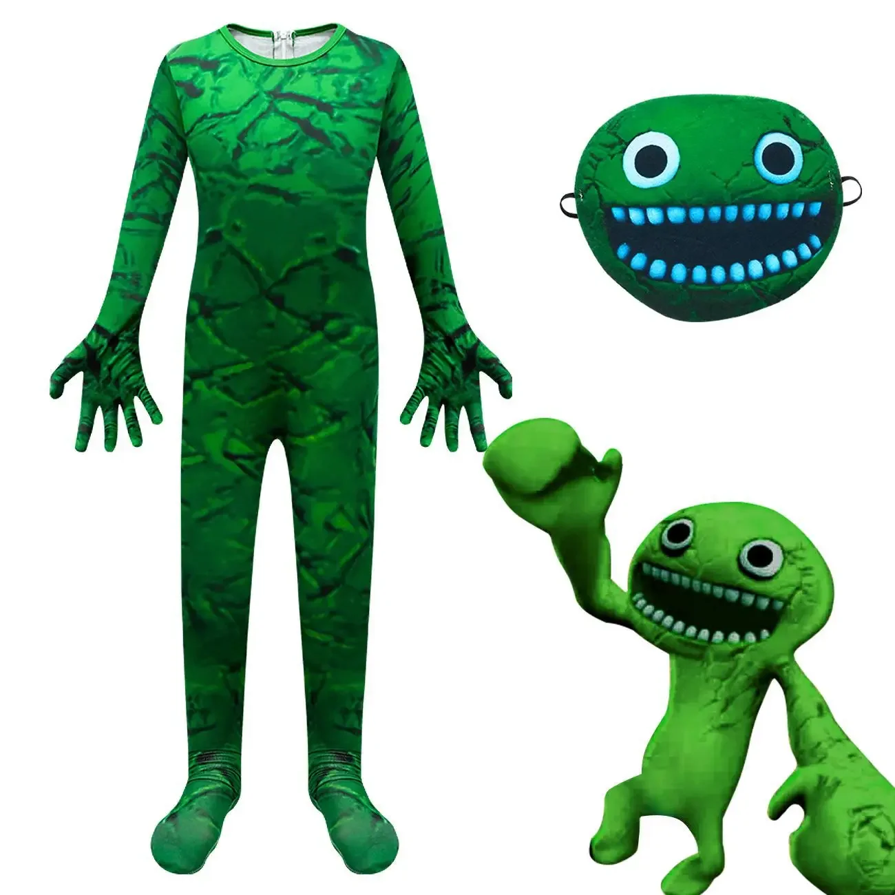 Disfraz de monstruo de dos caras para niños y niñas, disfraz de Halloween, para actuación de rol, jardín de Banban