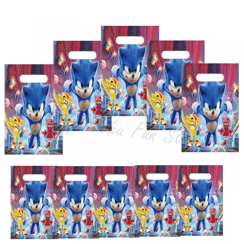 Sonic Birthday Party Gift Bags Candy Bags Animation Birthday Supplies Decorations Hedgehog Party Decoration Toy