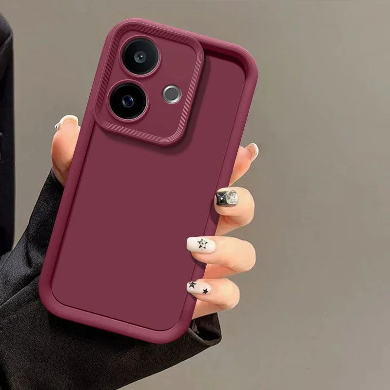 Luxury Candy Matte Soft Back Cover with Fall Prevention Design