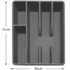 Storage Rack Organizer Box Utensil Organizer Cutlery Organizer Tray Plastic Flatware Organizers 6
