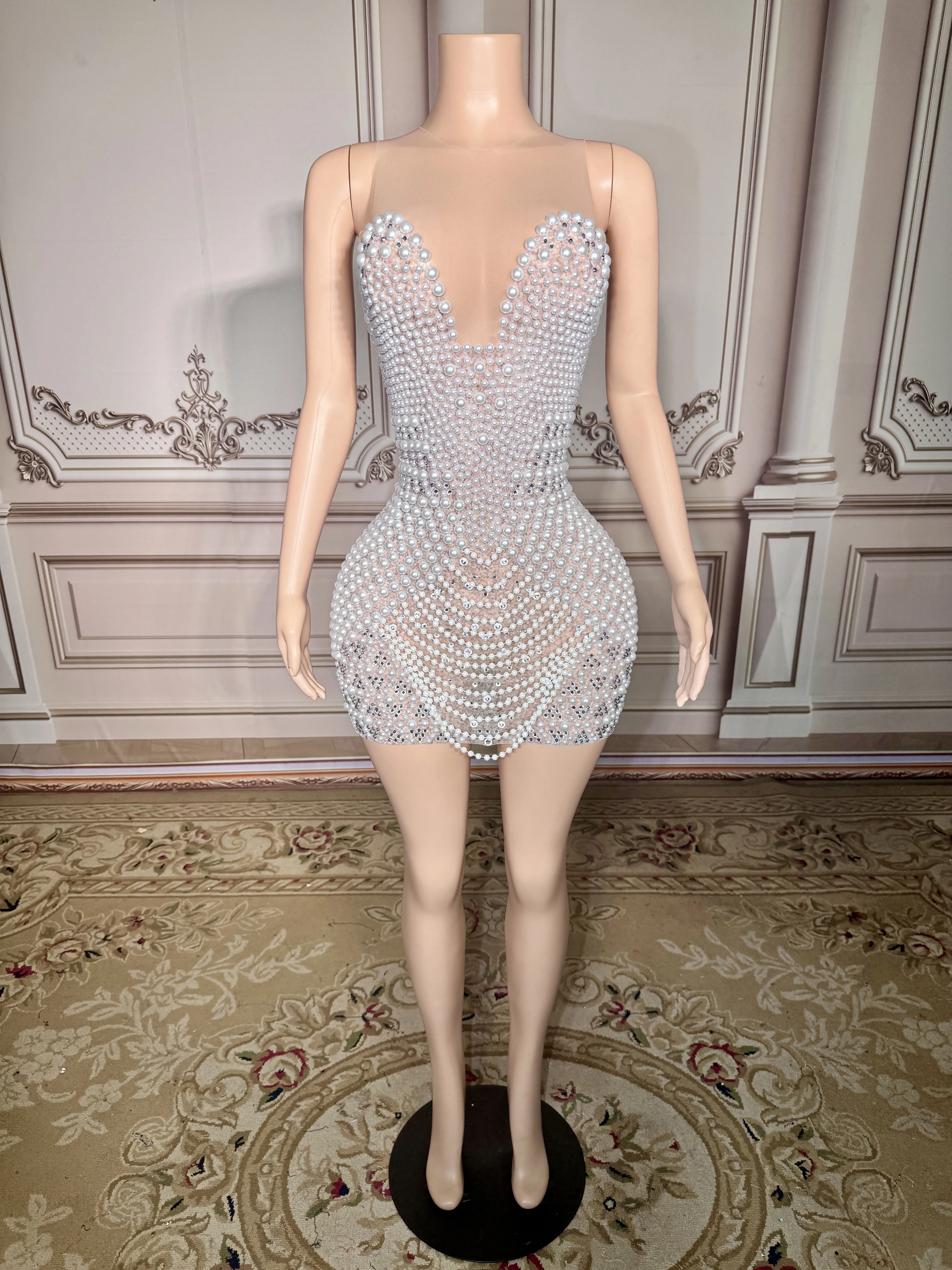 ZD New Mesh Dress Luxury Evening Celebrate Prom Birthday Party