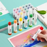 Profession Solid Gouache Stick Basic/Macaron Pastels Crayons Painting Kids Drawing Art Supplies Non-Toxic Wax Crayon DELGREEN 1