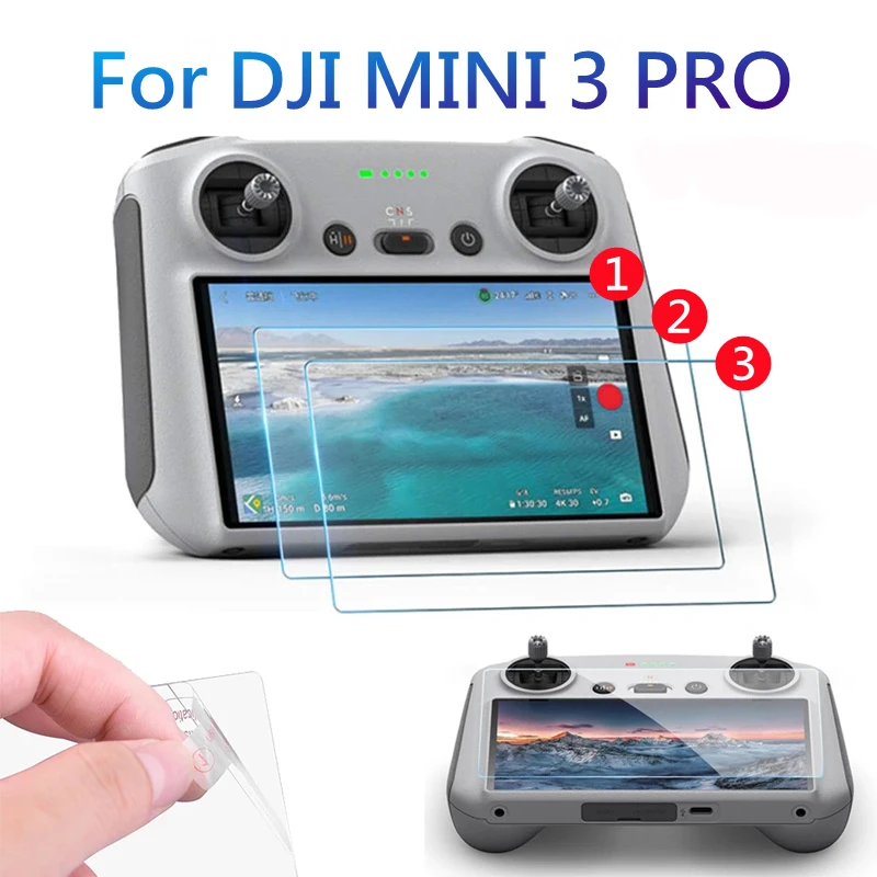Hd Tempered Glass Film For Dji Mini 3 Pro / Dji Rc Remote Control Anti-Scratch Screen Protective Cover Film Drone Accessories