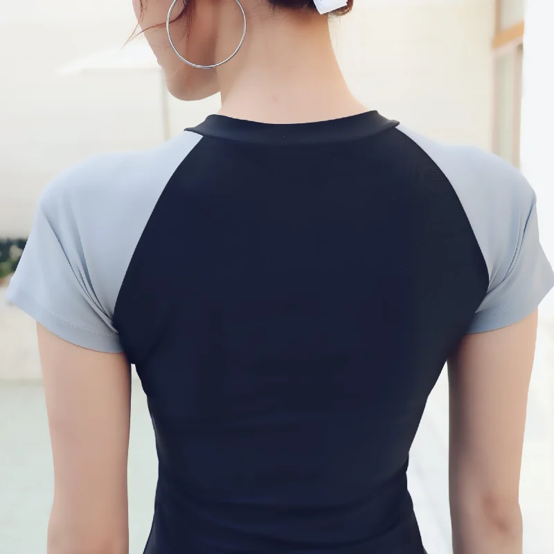 Women's Sports Swimsuit Split Conservative Bathing Suit Two-piece Skin-shielding Skincare Sunscreen Hot Spring Swimwear