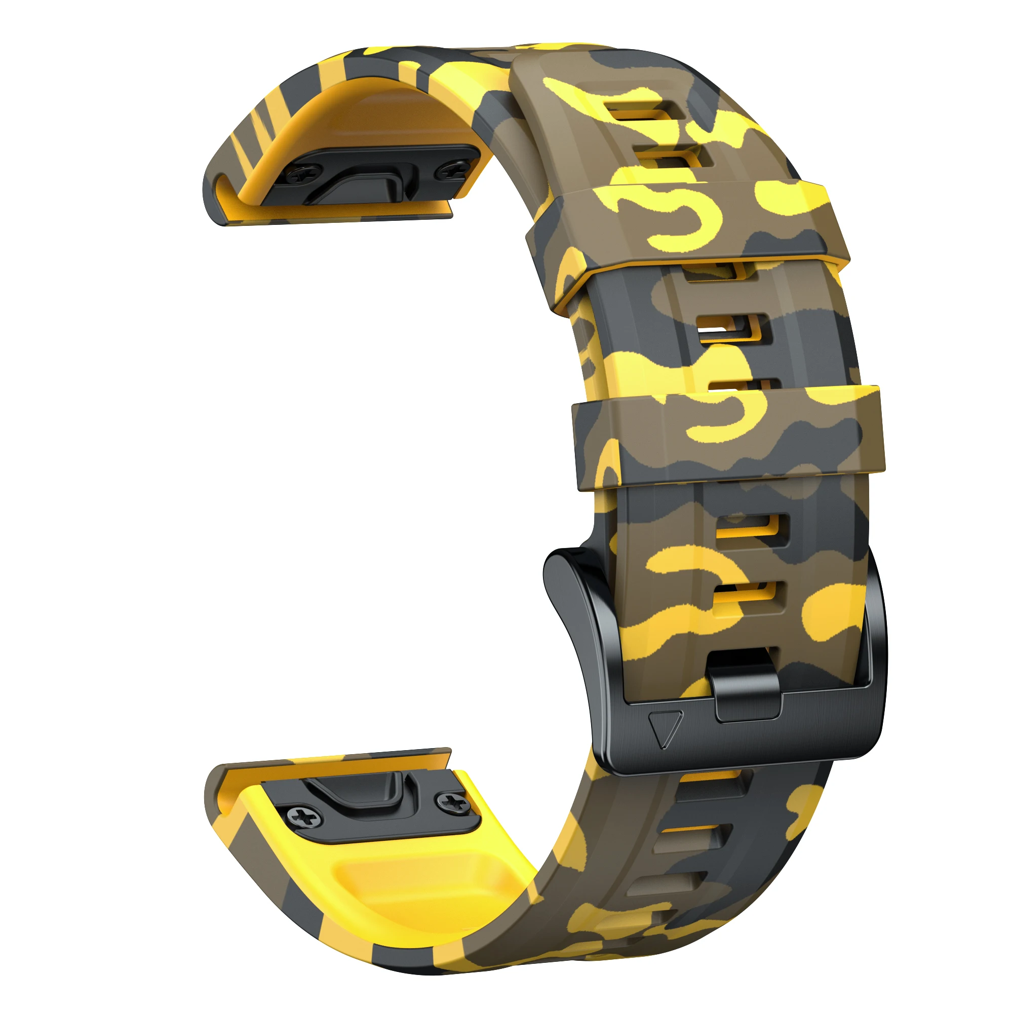 Camouflage Quick Fit Silicone Wristband Strap, 22-26mm