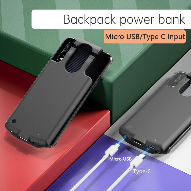 

Внешний аккумулятор с зажимом для iPhone 13 12 11, 20000 мАч