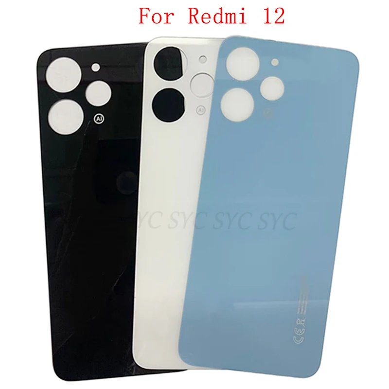

Battery Cover Rear Door Case Housing For Xiaomi Redmi 12 Back Cover with Logo Repair Parts