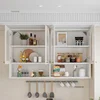 Nordic Multi-functional Kitchen Cabinets Home Kitchen Storage Cabinets Cream Style Living Room Restaurant Wall-mounted Cabinets 5