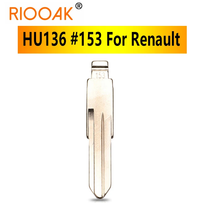 20pcs Uncut Flip Remote Key Blade HU136 #153 KD VVDI Blank For Renault Megan Dacia Clio Duster Replacement Key blade