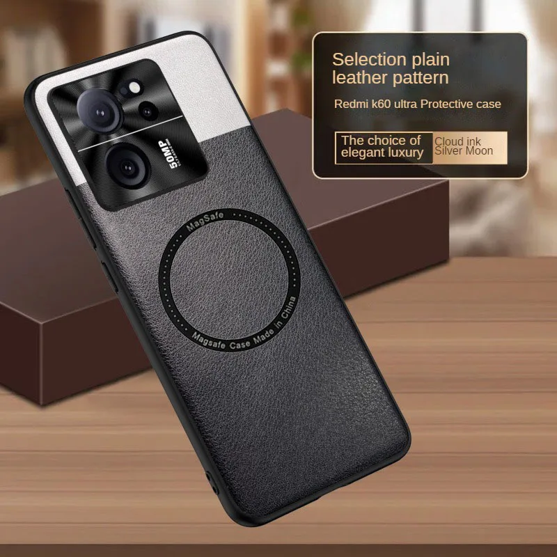For MagSafe Magnetic Wireless Charging Phone Case For Xiaomi 13 T 13 Poco F5 Mi 13T Pro Mi13TPro 5G Leather Matte Cover