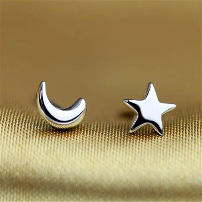 Echt 100% 925 Sterling Silber Stern Stud Ohrringe für Frauen Mädchen Mode sterling-silber-schmuck brincos brinco