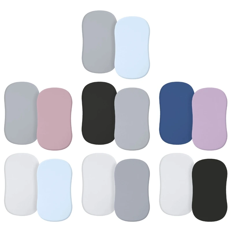 Baby Fitted Bassinet Sheet Newborn Changing Pad Cover Solid Breathable Crib Fitted Sheets Cradles Mattress Cover 2pcs