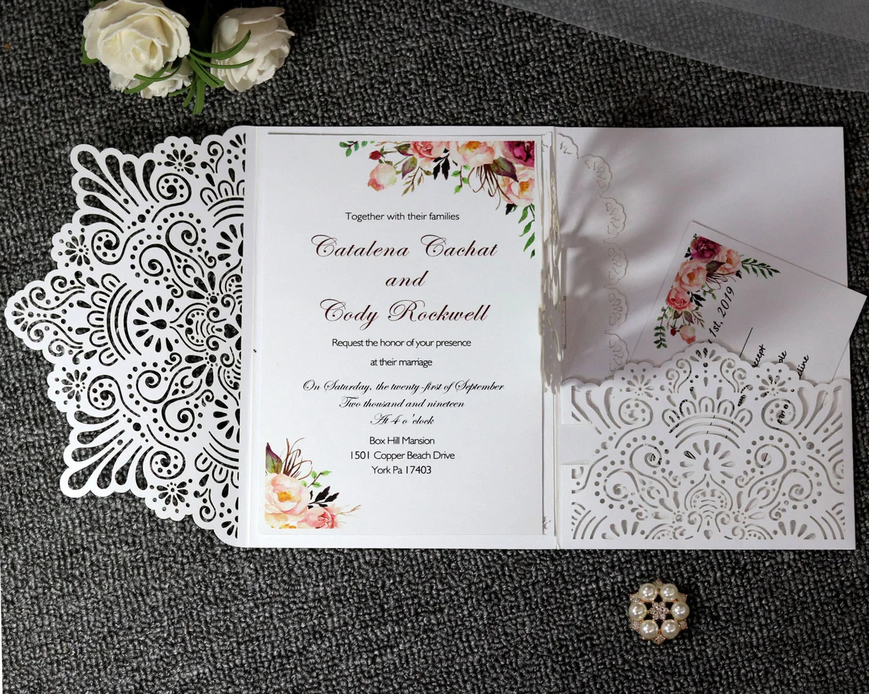 10pcs 3D ˾ ź  Ŷ ȥ ʴ ī RSVP ī    Mariage Ƽ ȣ ǰ