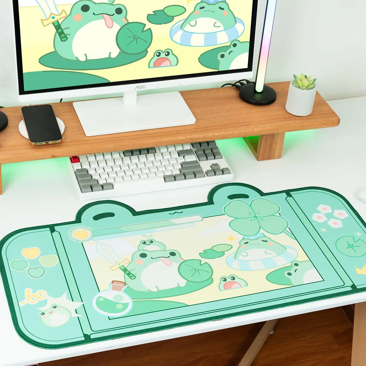 Plante verte grand tapis de souris de jeu XXL tapis de souris de jeu taille  pour bureau tapis de Table Long Kawaii bureau pour adolescentes pour  chambre à coucher - AliExpress