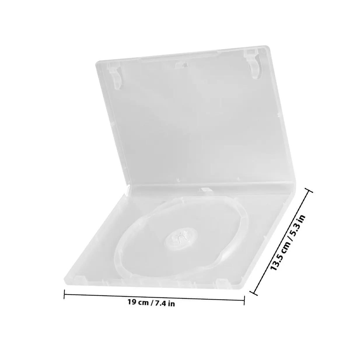 6Pcs Cd 보관 상자 휴대용 투명 Dvd 케이스 대용량 별도 디자인 미디어 비디오 저장용 Cd 패키지