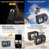Action Camera 5K 4K60FPS  50MP 2" Touch Dual Screen 5X Zoom Wi-Fi EIS  170° DVR Webcam Wireless Mic 30M Waterproof Sport Camera 5