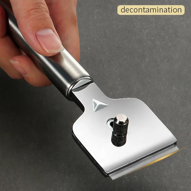 Spatule de cuisine multifonction pour enlever la colle, 1 pièce, grattoir  pour plaque de cuisson avec 5 lames, autocollant de peinture, nettoyant  pour four et fenêtre - AliExpress