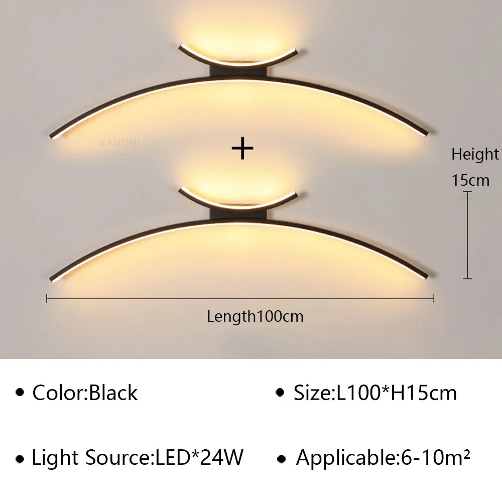 Black 2pc 100cm