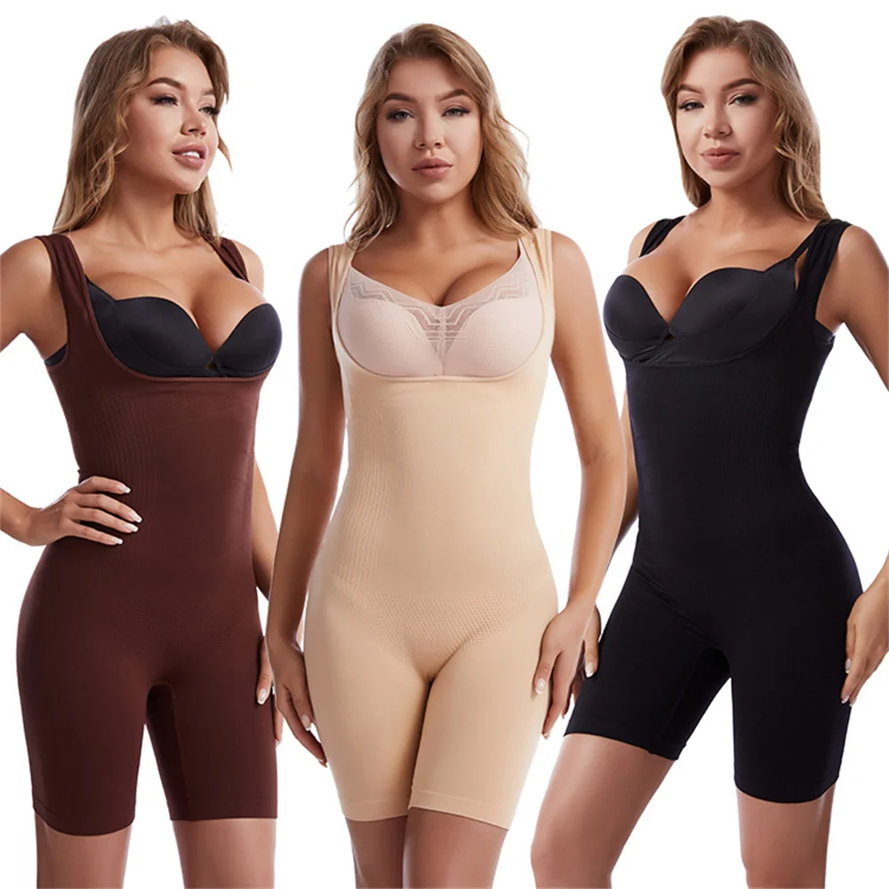 

Women Seamless Shapewear Knitted Bodycon Jumpsuits Tummy Control Butt Lifter Push Up Chest Thigh Slimmer Shapers Corset Panties