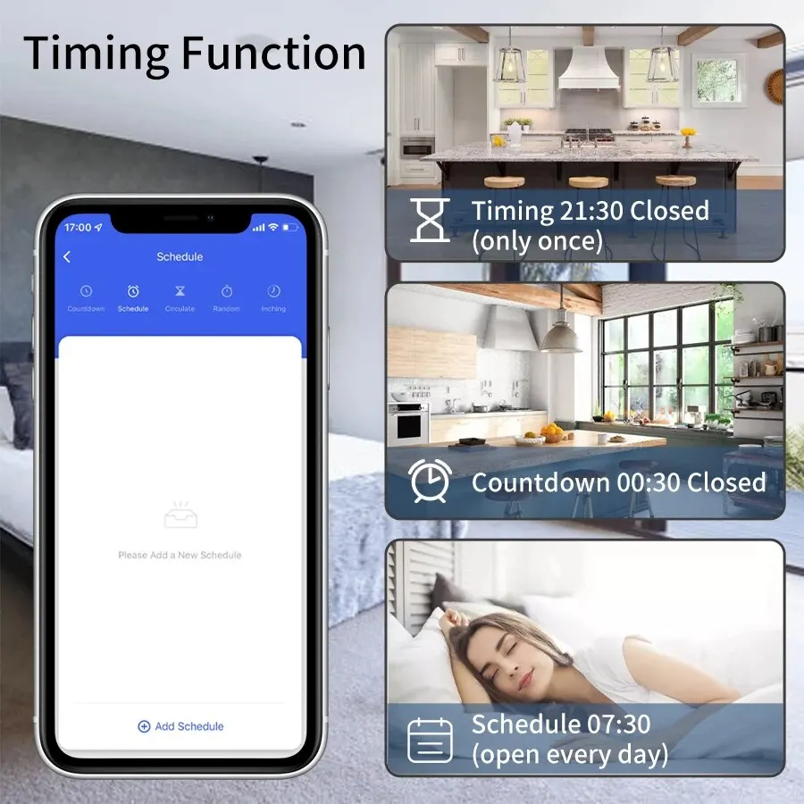 Smart Wifi Switch Tuya Smart Wifi Switch RF433Mhz Wireless Light Switch 16A/20A Relay Smart Life App Remote Voice Control With Alexa Google Home