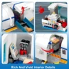 HOGOKIDS  Airplane Building Set with LED, Plane Building Blocks with Airport Terminal Luggage Trailer Toys Gifts for Kids Age 6+