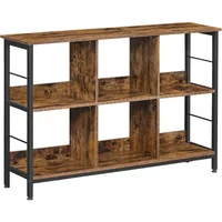 Cube Shelf, Console Table, TV Stand with 6 Storage Cubes, Living Room, Bedroom,13 x 47.2 x 31.5 Inches Industrial Design 2