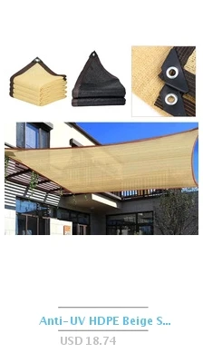 Description Picture 4 of itemOutdoor Garden Shading Net Anti-UV HDPE Shade Net Swimming Pool Cover Patio Sunshade Pergola Canopy Greenhouse Plant Shed Sail