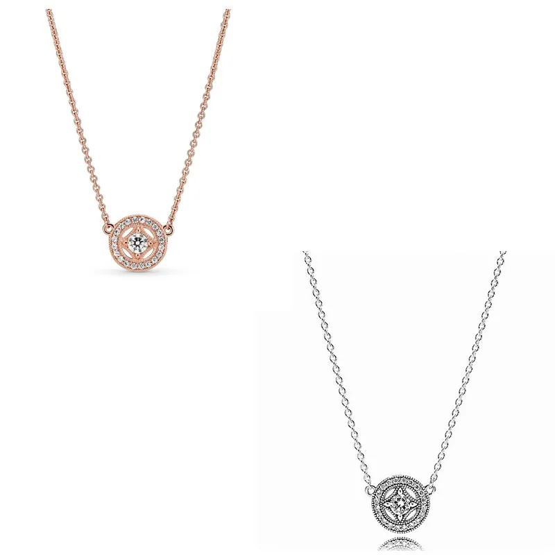 

Original Moments Allure Collier With Crystal Necklace For Women 925 Sterling Silver Bead Charm Necklace Fashion Jewelry