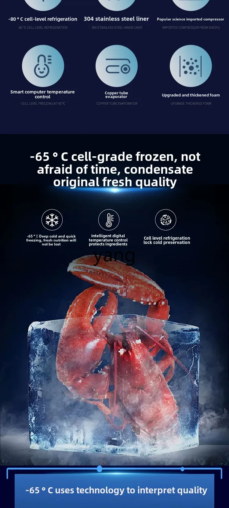 LMM minus 60 degrees -70 degrees tuna seafood cryogenic quick-frozen -