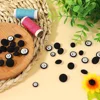 Chzimad 20Pcs 10/15/20Mm Handmade Satin Fabric Wrapped with Thin Button Flat Back DIY Decorative Button Cutting Pasting Craft 5