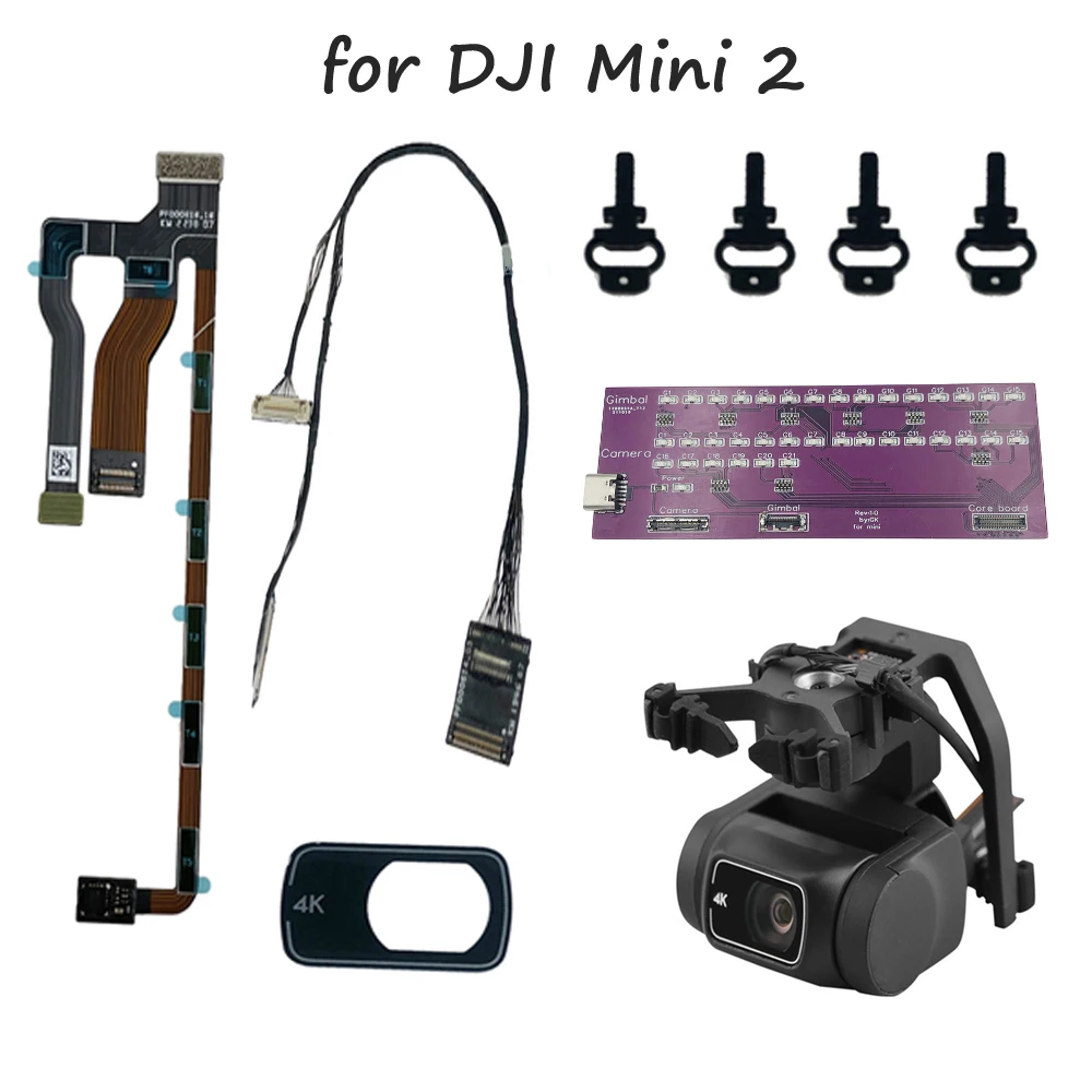 Original for DJI MINI 2 Gimbal Camera 3 in 1 Flexible Flat Cable PTZ Cable Test Tool Empty Gimbal Rubber Lens Glass Cap Cover drone accessories drone repair parts